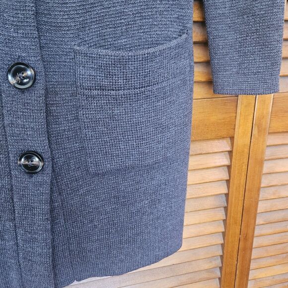 Banana Republic Womens Chunky Cardigan Merino Wool Knit Sweater Longline Size XS - Picture 7 of 12